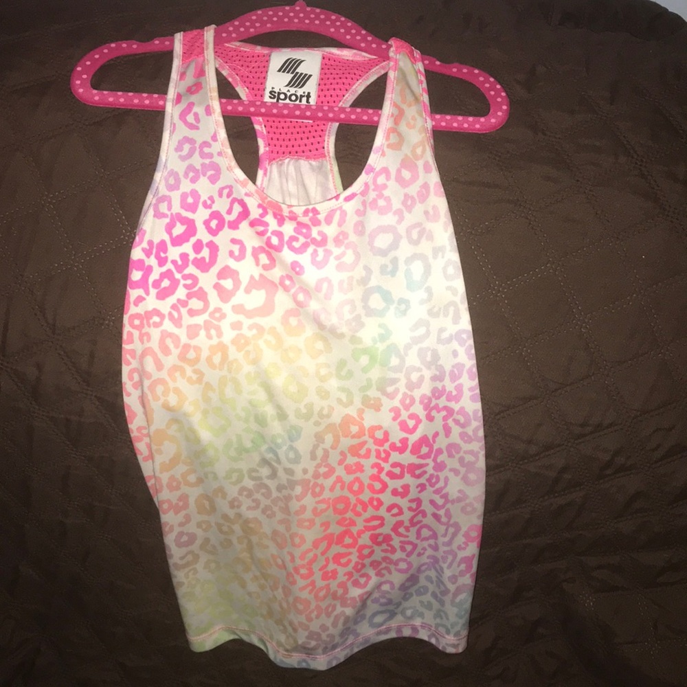 Rainbow Leopard print Girls tank top